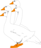 Group Of Digital Geese Clip Art